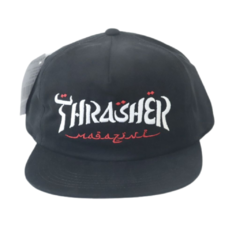 Boné Thrasher Snapback Calligraphy Preto