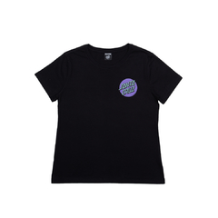 Camiseta Feminina Thrasher Diamond Dot Collab Santa Cruz x Thrasher Preta