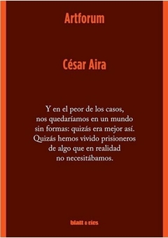 ARTFORUM de César Aira