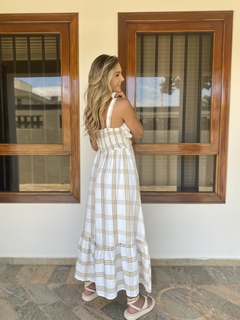 Vestido Mirabel - Xadrez Areia - comprar online