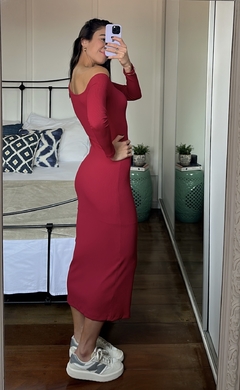 Vestido Oslen - Vermelho Cherry - loja online