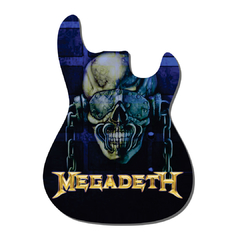 PLACA RECORTE GUITARRA MEGADETH 35x25 cm