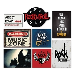 KIT 8 PLACAS MUSIC ZONE ROCK - comprar online