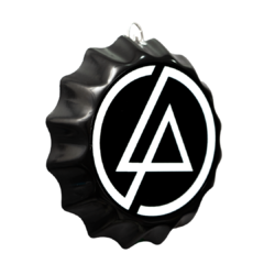 PLACA TAMPINHA DE GARRAFA DECORATIVA LINKIN PARK 17 cm