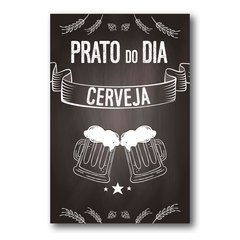 PLACA PRATO DO DIA CERVEJA