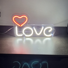 Placa Neon Led de Mesa Love - comprar online