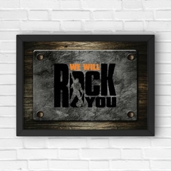 PLACA WE WILL ROCK YOU QUEEN - comprar online