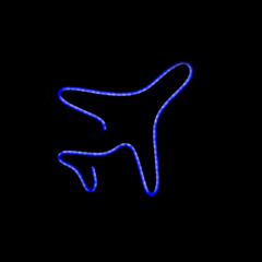 Placa Neon Led de Mesa Avião - Rock Decor V