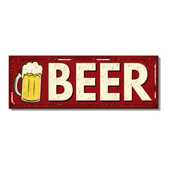 PLACA BEER 40x15 cm