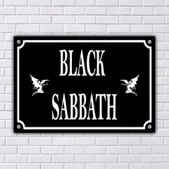 PLACA DE RUA BLACK SABBATH 20x13 cm