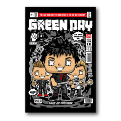 PLACA GREEN DAY ILUSTRAÇÃO