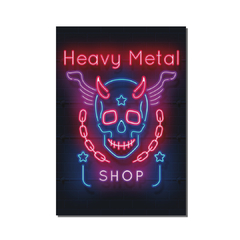 PLACA HEAVY METAL SHOP