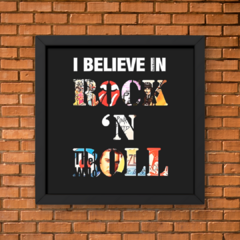 PLACA I BELIEVE IN ROCK - comprar online