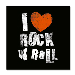 PLACA I LOVE ROCK N ROLL S 30x30 cm