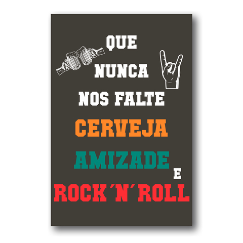 PLACA LEI DO ROQUEIRO - Comprar em Rock Decor V