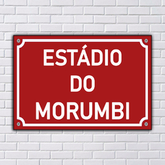 PLACA DE RUA ESTDIO DO MORUMBI 20x13 cm - comprar online