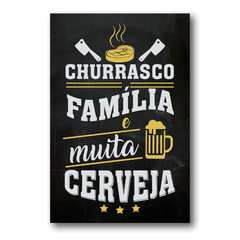 PLACA CHURRASCO E CERVEJA - comprar online