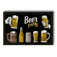 PLACA BEER PARTY BLACK