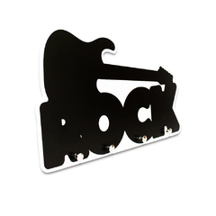 PORTA CHAVES DE PAREDE ROCK PRETO 28x16 cm - comprar online