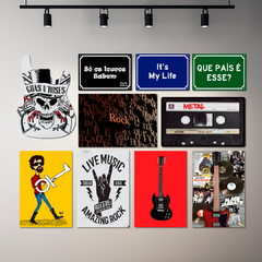 KIT 10 PLACAS ROCK N ROLL