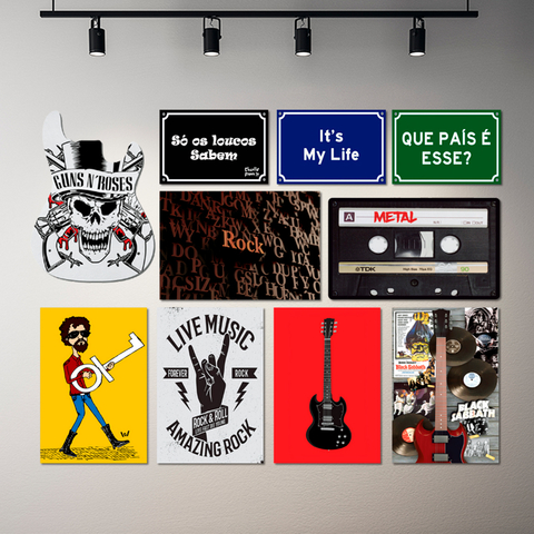 PLACA LEI DO ROQUEIRO - Comprar em Rock Decor V