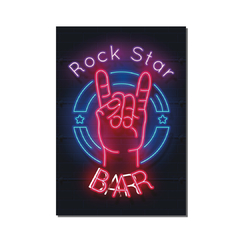 PLACA ROCK STAR BAR