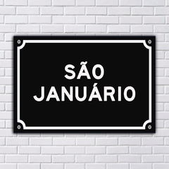 PLACA DE RUA SO JANUARIO 20x13 cm