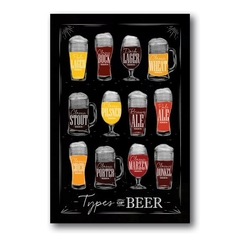 PLACA TYPES OF BEER - comprar online