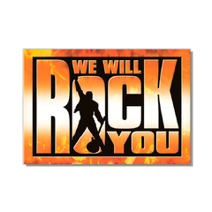 PLACA WE WILL ROCK YOU 20x30 cm