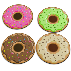 Jogo de Porta Copos Donuts - 4 peças - comprar online