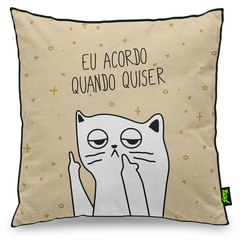 Almofada Gatinho Ranzinza Eu acordo quando quiser - comprar online