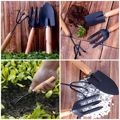 Kit Jardinagem 3 peças Pazinha Ancinho Garfinho - comprar online