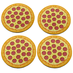 Jogo de Porta Copos Pizza Peperoni - 4 peças - comprar online