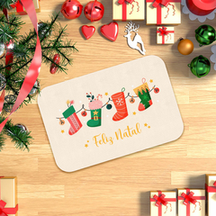 Tapete Decorativo Feliz Natal - Geleia Presentes Criativos, Diferentes, Legais e Originais