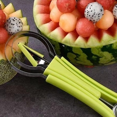 Kit Cortador de Frutas multifunções com Boleador aço inox