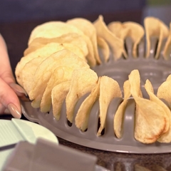 Forma Batatas Chips Para Micro-ondas Saudável e Sem Gordura