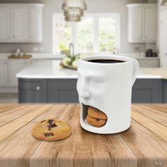 Caneca Rosto com suporte para Cookies Face Mug