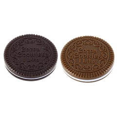 Espelho de bolso Makeup Cookie Chocolate com pente - comprar online