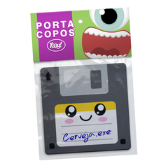 Jogo de Porta Copos Floppy Disk Disquetes Bebidas - 4 peças - Geleia Presentes Criativos, Diferentes, Legais e Originais