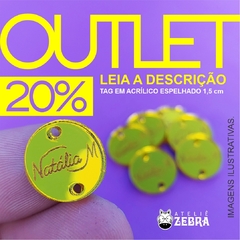 OUTLET - Tag Acrílico Espelhado - OURO