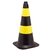 Cone 75cm Rigido Amarelo E Preto Pla007