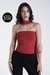 Tube Top com Echarpe Vermelho Cherry