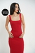 Vestido Longo Costas Abertas Vermelho Cherry - Zaleski