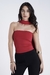 Tube Top com Echarpe Vermelho Cherry