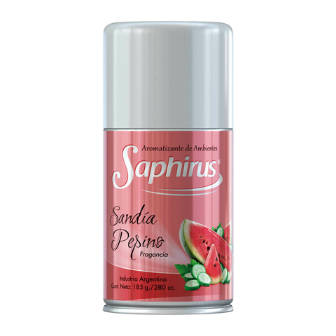 Aerosol Sandia y pepino Fragancias Saphirus Repuestos Aromatizador Original 280cc