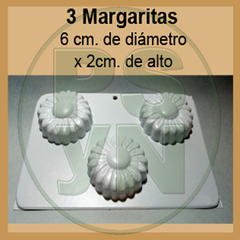 Molde de Plástico "3 Margaritas"