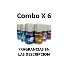 Fragancias Saphirus Repuestos Aromatizador Pack X 6 Unidades