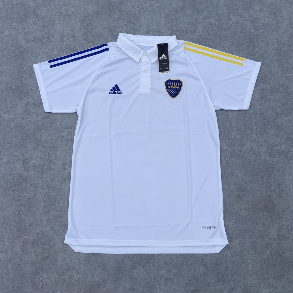 CHOMBA PRE MATCH BLANCA DE BOCA Tienda Argentina
