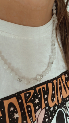 Collar Alegria (escallas cuarzo blanco y cristal) - comprar online