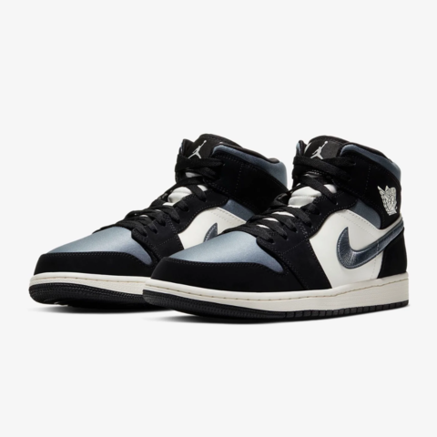 tenis nike air jordan 1 mid satin grey